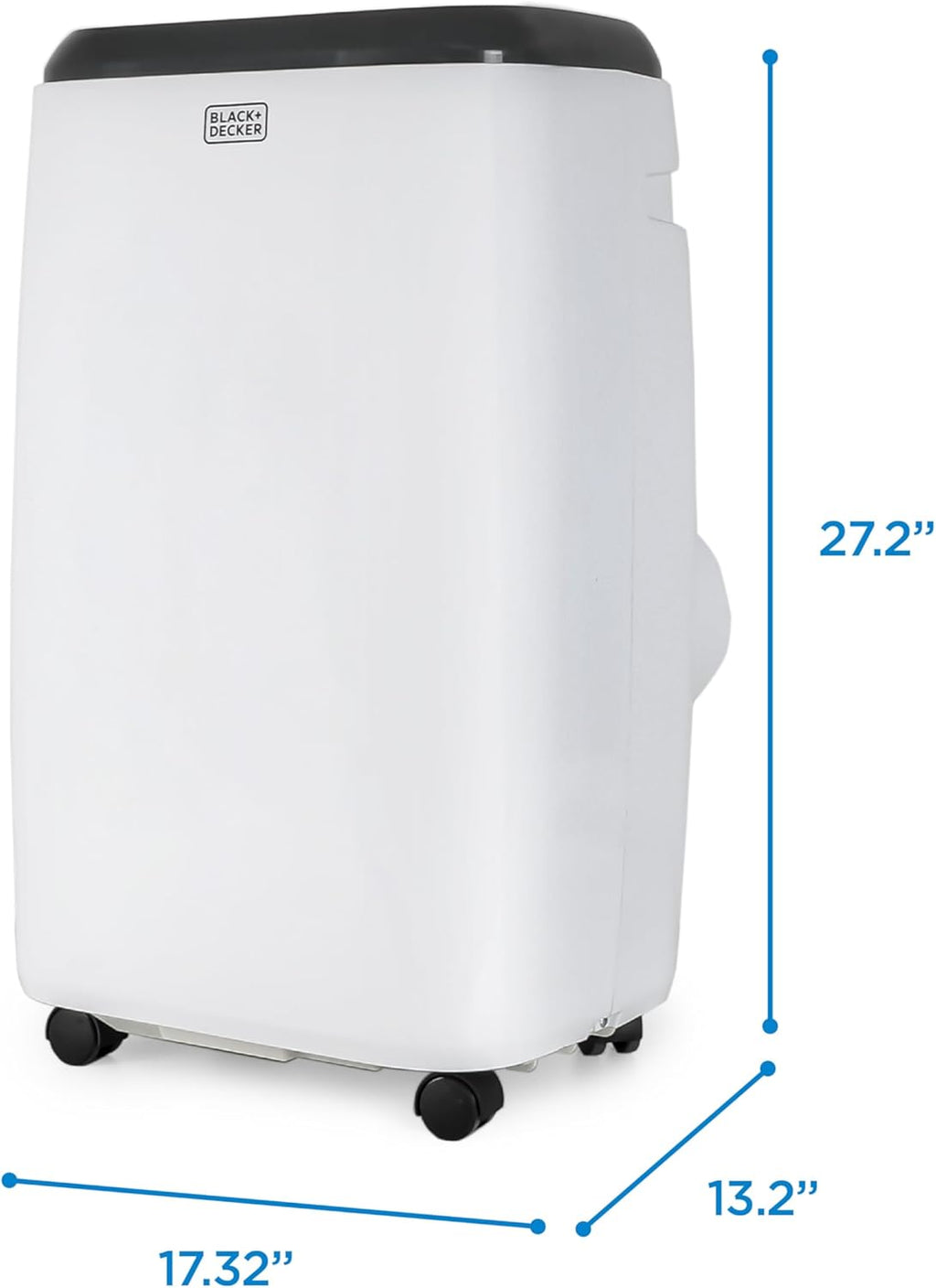 BLACK+DECKER Portable Air Conditioner, 8,000 BTU for Rooms Up To 350 Sq. Ft., Portable AC with Full Function Remote Control & Window Kit, BPT05WTBA, White