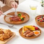 vancasso Plates and Bowls Sets, 18 Pieces Modern Ceramic Dinnerware Set for 6, Dish Set for Kitchen, Dinner Set Stoneware Dishware Set Microwave and Dishwasher Safe, Yellow, Series ZERMATT