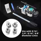 LainKeen Professional Brake Line Flaring Tool Kit, 45 and 37 Flaring Tool Set, Single, Bubble and Double Flare Tool Set for Brake Lines, Brake Flare Tool Kit for 3/16" 1/4" 5/16" 3/8" Tubes