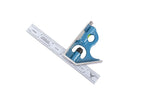PEC Tools 2-Piece Combination Square - 12" Machinist Blade (4R) with Cast Iron Square Head, Features Level Vial & Scribe Tool, Measuring Tool Metal Working, Carpentry, Woodworking, More - Made in USA