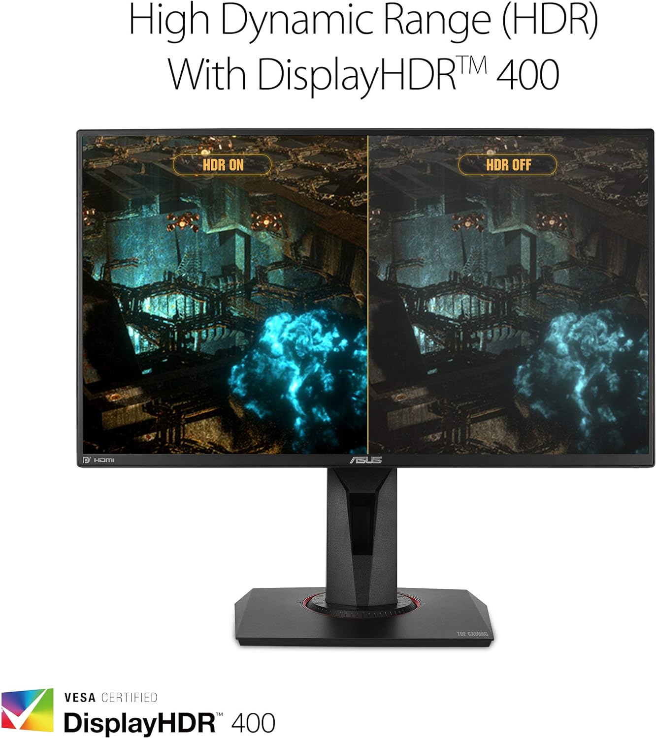 ASUS TUF Gaming VG259QM 24.5” Monitor  1080P Full HD (1920 x 1080)  Fast IPS  280Hz  G-SYNC Compatible  Extreme Low Motion Blur Sync 1ms  DisplayHDR 400  Eye Care  DisplayPort HDMI Black
