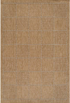 Beverly Rug Easy Jute Checkered Squared Rug 9x12 Washable Large Indoor Outdoor Area Rugs for Living Dining Room Patio Office Stain Resistant Non Shedding Casual Indoor Outside Carpet 9 x 12 Natural