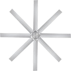 WAC Lighting Mocha XL 8 Blades Aluminum Smart Ceiling Fan in Brushed Nickel