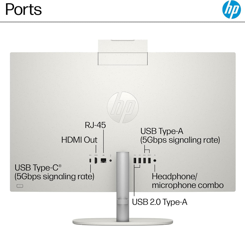 HP 27 inch All-in-One Desktop PC  FHD Display  AMD Ryzen 7 7730U  32 GB RAM  1 TB SSD  AMD Radeon Graphics  Windows 11 Home  27-cr0012 (2024)