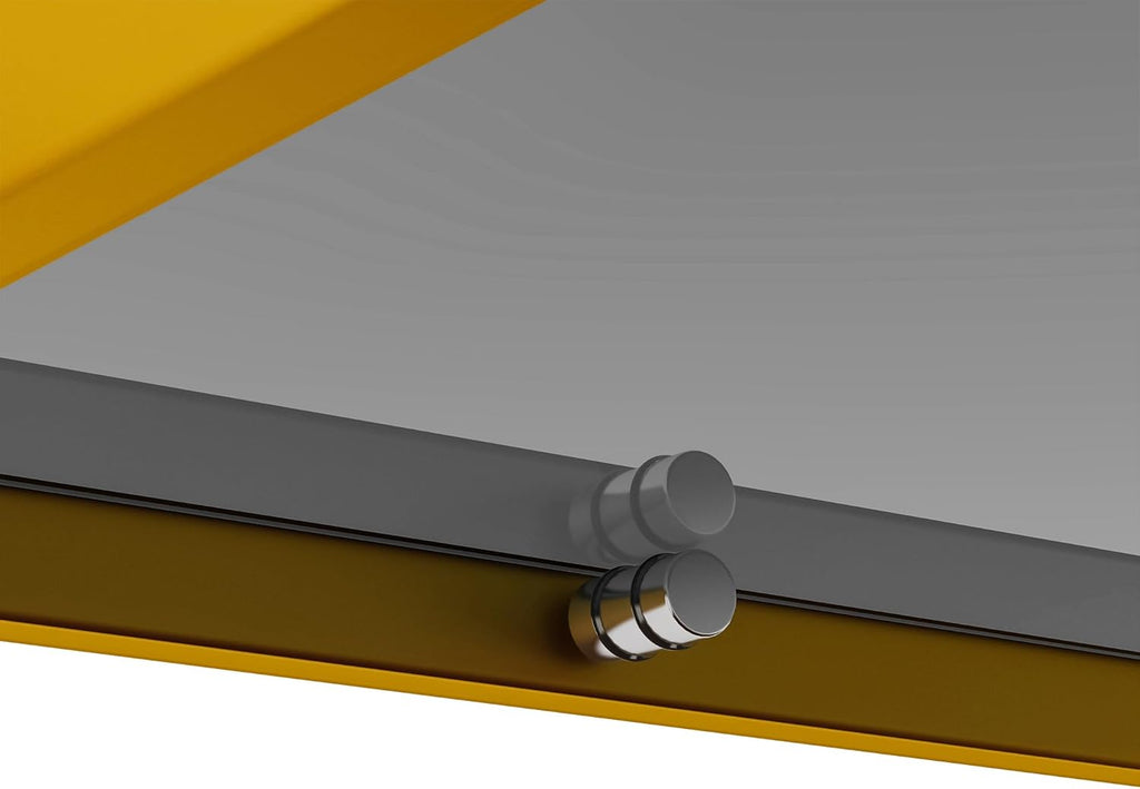 Casaphoria Rectangle Coffee Table with Gray Tempered Glass Top, 2-Tier Modern Center Cocktail Table with Golden Metal Legs and Wooden MDF Storage Shelf for Living Room, 38 Inch, 220 LBS Capacit