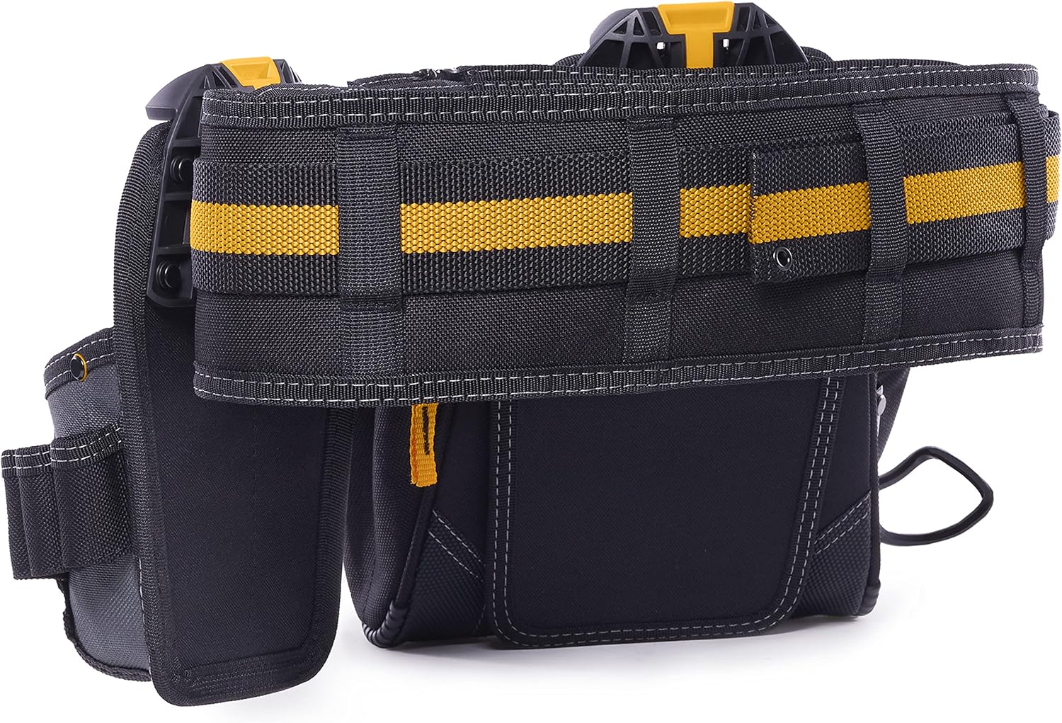 ToughBuilt ClipTech Series – 3-Piece Handyman Tool Belt Set, Modular ClipTech™ System with 2 Rugged Pouches & Heavy-Duty Padded Belt, 1680D Reinforced Construction (TB-CT-111-CP)