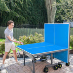JOOLA Nova Pro Plus Outdoor Table Tennis Table with Weatherproof Net, 9锟5 ft, Foldable, Aluminum Surface