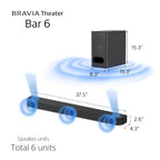 Sony BRAVIA 2 II 55-Inch 4K Ultra HD Smart TV (K-55S20M2  2025) & BRAVIA Theater Bar 6 3.1.2ch Sound Bar with Wireless Subwoofer Bundle