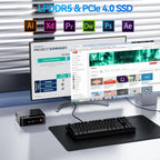 Beelink Mini PC AMD Ryzen 7 6800U Up to 4.7GHz 8C/16T  24GB LPDDR5 RAM 500GB M.2 SSD  SER5 MAX Mini Computer Support 2.5GLAN/4K Triple Screen Display(HDMI+DP+Type-C)/WiFi6/BT5.4/Home/Office