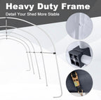 HOMPUS 10x20 Heavy Duty Carport, 180G PE Waterproof Canopy, Load Garage Shelter, Outdoor Storage Tent for Cars/Trucks/Boats/Equipment with Double Roll-Up Doors & Ground Anchors