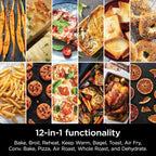 Ninja Air Fryer Toaster Oven Combo | Double Stack XL | 12-in-1 | Fits 4.5 lb Chicken & 6lbs of Wings | Smart Finish Cook 2 Different Meals at Same Time | Countertop Oven | Stainless Steel | DCT601