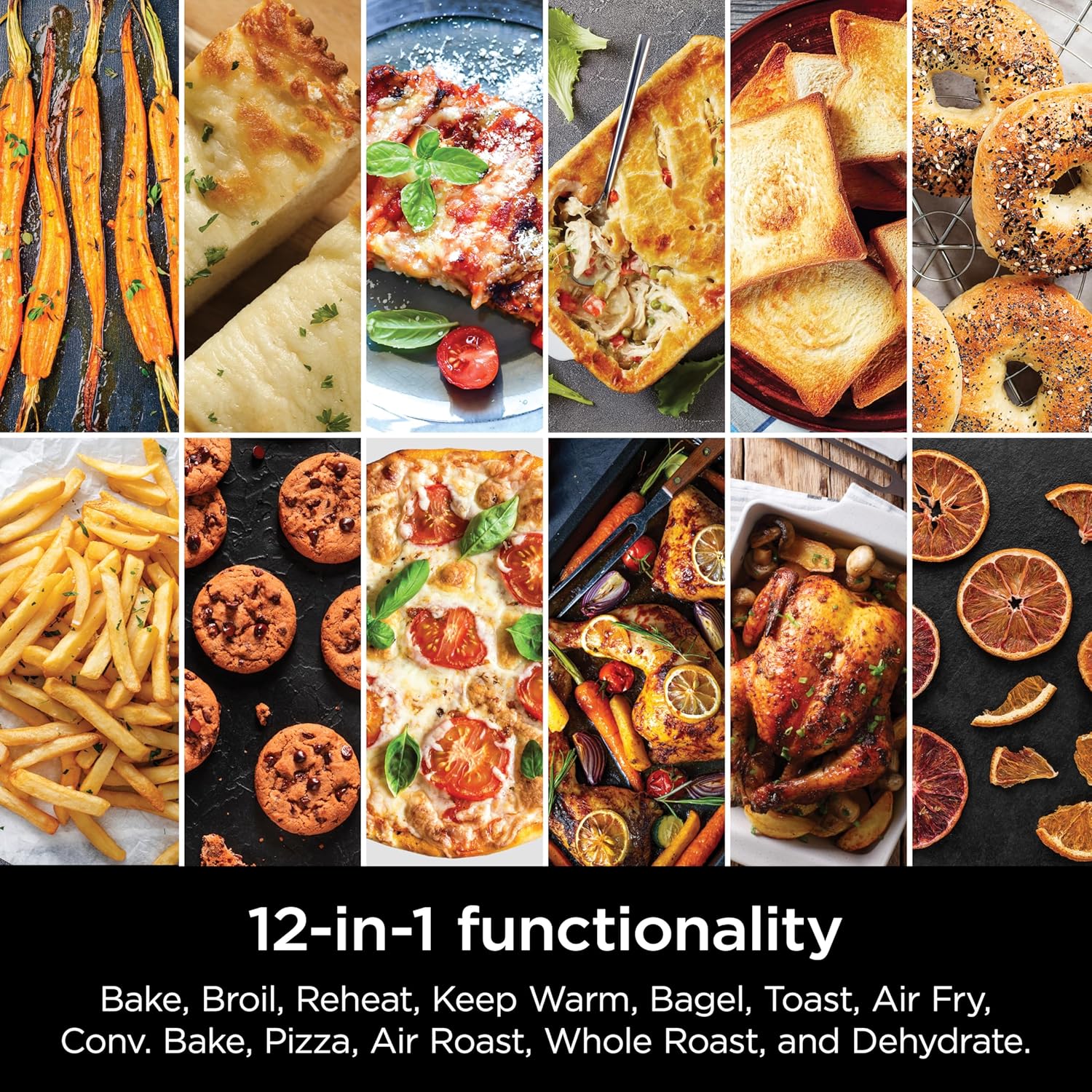 Ninja Air Fryer Toaster Oven Combo | Double Stack XL | 12-in-1 | Fits 4.5 lb Chicken & 6lbs of Wings | Smart Finish Cook 2 Different Meals at Same Time | Countertop Oven | Stainless Steel | DCT601