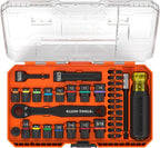 Klein Tools 65302KNECT Impact Socket Set, KNECT (S) 33-Piece SAE and Metric Pass-Through Socket Tool Set, Impact Driver Adapter, MODbox Tool Organization