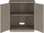 Henn&Hart 28" Fluted Wooden Accent Cabinet, Ribbed Modern Sideboard Buffet Cabinet with 2 Doors and an Adjustable Shelf for Living Room, Dining Room, Bedroom or Entryway, Weathered Gray