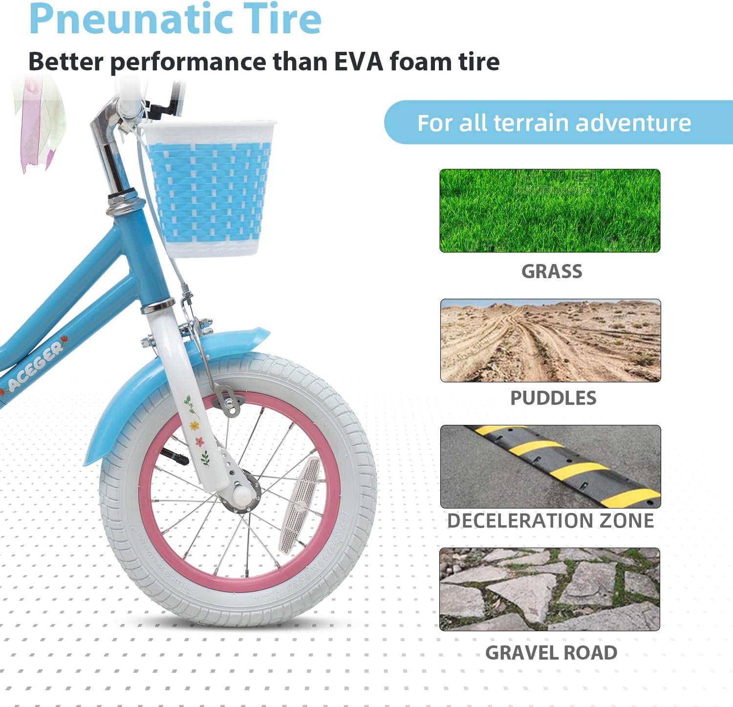 ACEGER Kids Bike for Ages 2-12 Years Old Boys Girls and Toddler, 12 14 16 18 Inch Children Bicycle with Training Wheels, 20 Inch Bike with Kickstand, Multiple Colors.