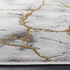 SAFAVIEH Craft Collection Area Rug - 10'6" x 14', Grey & Gold, Modern Abstract Design, Non-Shedding & Easy Care, Ideal for High Traffic Areas in Living Room, Bedroom (CFT877F)