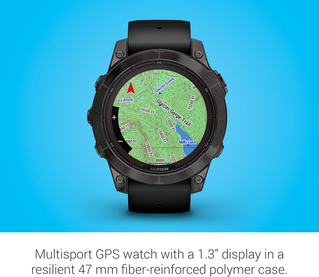 Garmin fēnix 7 Pro Sapphire Solar  Multisport GPS Smartwatch  Built-in Flashlight  Solar Charging Capability  Black  47 mm (Renewed)