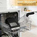 Pukomc Electric Deep Fryer with Basket,Adjustable Temperature Frying Pot for Home Use,Removable Lid and 2.5L Non-Stick Inner Pot & Easy to Clean