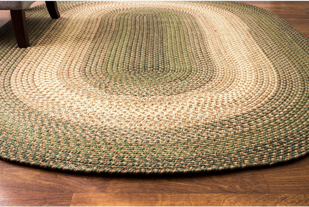 Super Area Rugs Oval 5X8 Herb Garden Braided Rug Hartford Primitive Decor Carpet - Indoor Outdoor - 5' X 8' for Living Rooms & Bedrooms