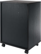 Winsome Halifax Mobile Storage Cabinet with 5 Drawers in Black, Stylish & Functional Home Storage Cabinet for Filing, Kitchen Organization, Moveable Furniture for Office, Dorms, Apartments