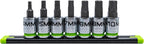 GRIPEDGE HEX Bit Socket Set | 7-PC - 3/8'' Drive Short Metric RPT Hex Driver Set | Sizes 4MM - 10MM | Made With S2 Steel | Includes Premium Aluminum Storage Rail |