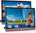 WONNIE 13.3 Inch Android Car TV with WiFi 5G - 4K Headrest Video Player for Back Seat  Portable TV Monitor Support Phone Link Bluetooth FM HDMI USB Airplay (3G Ram 32G ROM)