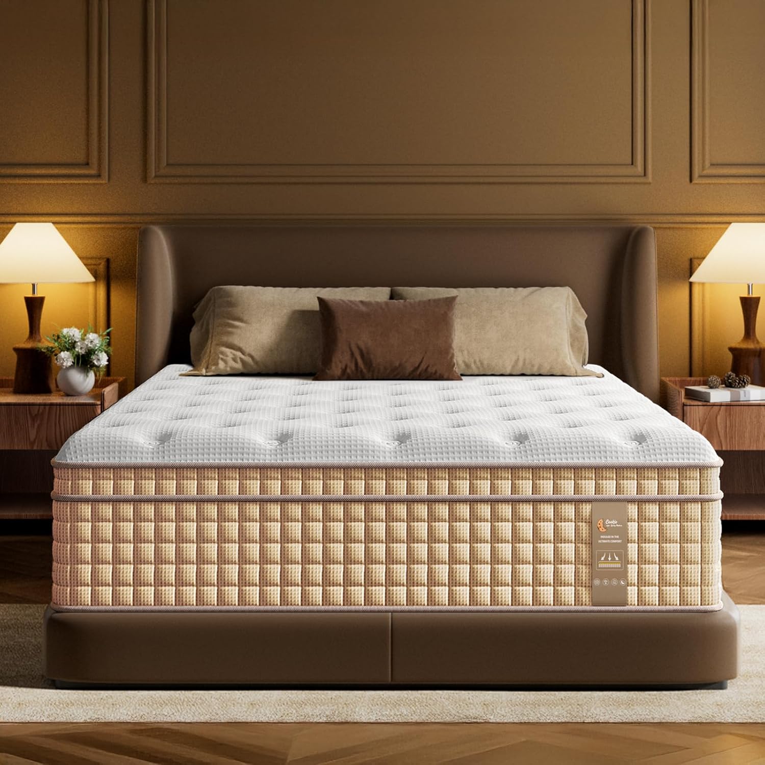 BedStory Extra Firm Queen Mattress, 12 Inch Hybrid Mattresses with Extra Back and Lumbar Hip Support, Pressure and Pain Relief, CertiPUR-US Certified, Fiberglass-Free, 365 Nights Trial