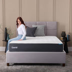 Lucid 10 Inch Memory Foam Mattress - Medium Feel - Infused with Refreshing Bamboo Charcoal and Cooling Gel - Bed in a Box - Temperature Regulating - Pressure Relief - Breathable - Queen Size
