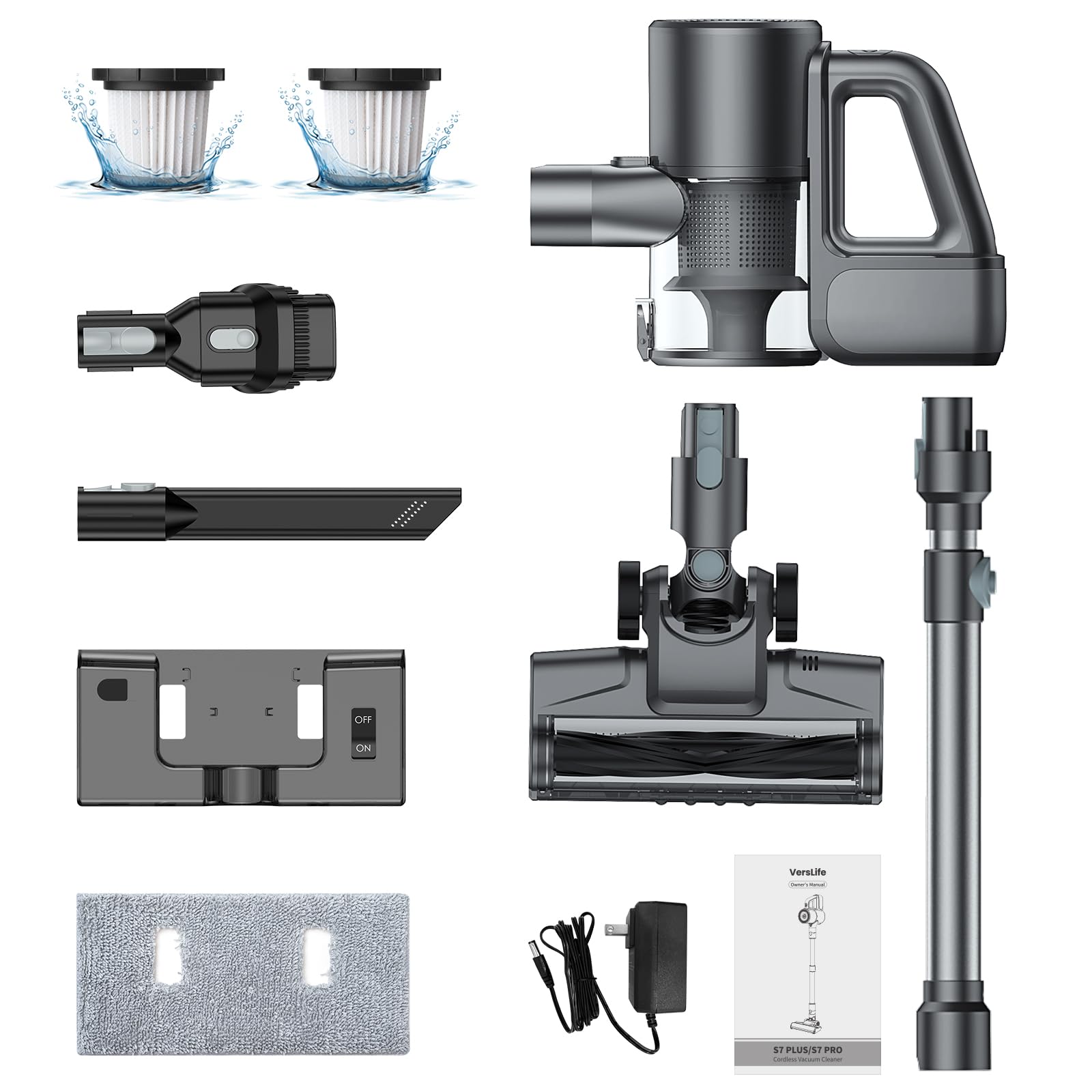 VersLife Cordless 2-in-1 Vacuum Cleaner & Mop Combo