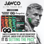 JAWCO Ultra-tough Jawline Chewing Gum | Get a Stronger, Squarer Jawline | Jaw Training Hard Gum | Chisel, Sculpt, Tone your Jaw | 15X Hardness | Facial Fitness Mewing Gum | Chiseled Cinnamon (6-Pack)