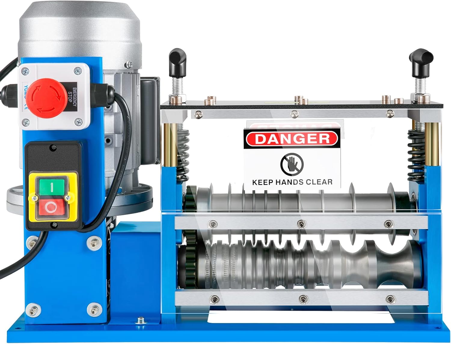 VEVOR Electric Wire Stripping Machine, 370W 0.06" - 1.5" Automatic Motorized Cable Stripper w/ 75 Feet/Minute Speed, 11 Channels 10 Blades Strip Machinery, Scrap Handling Tool for Recycling Copper