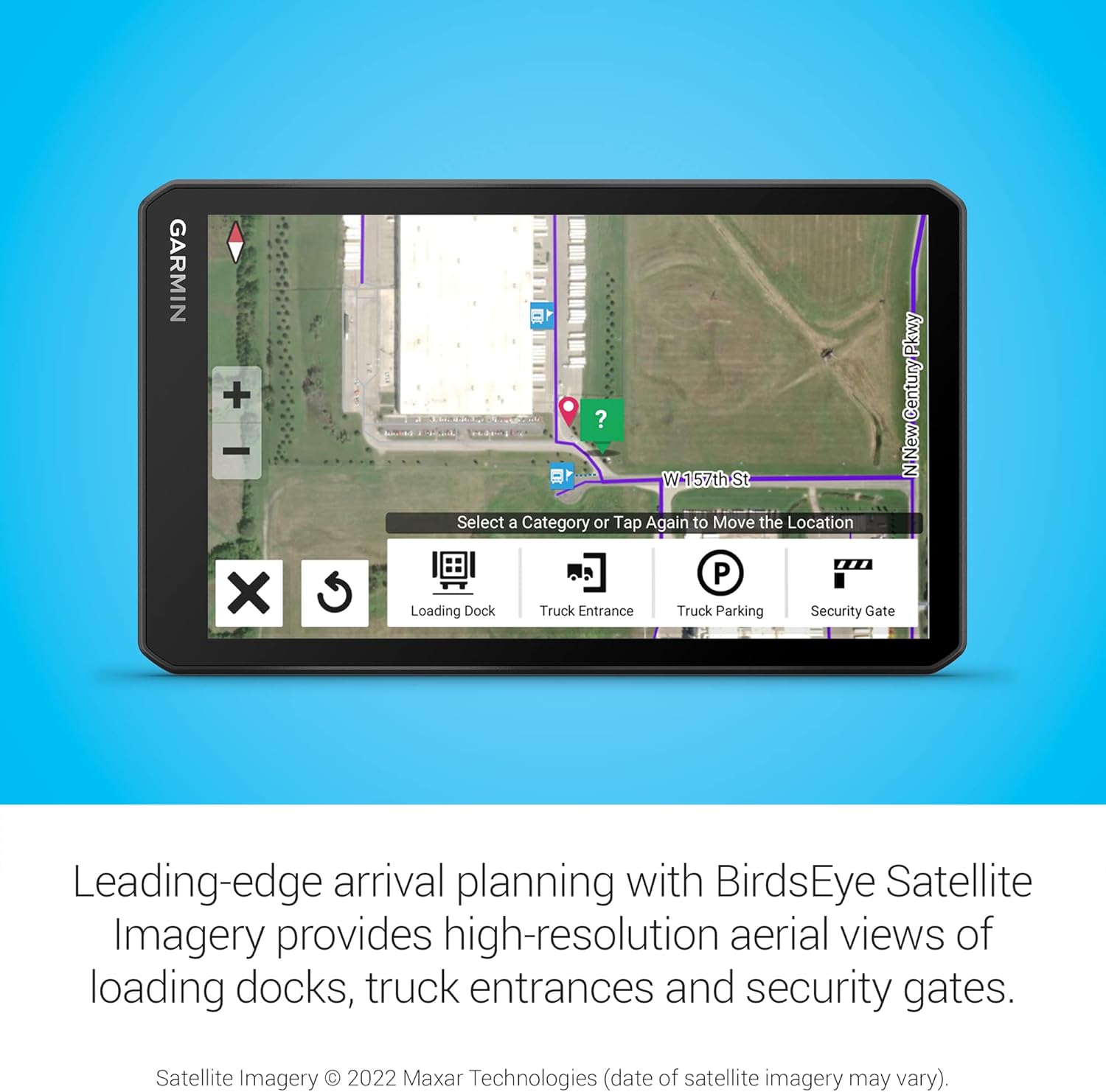 Garmin dezl OTR710  Large  Easy-to-Read 7 inch GPS Truck Navigator  Custom Routing  High-Resolution Birdseye Satellite Imagery  Directory of Trucking & Trailer Services (Renewed)