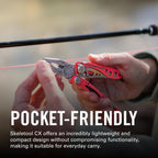 Leatherman, Skeletool CX, 7-in-1 Lightweight, Minimalist Multi-Tool for Everyday Carry, Home, Garden & Outdoors, Guava