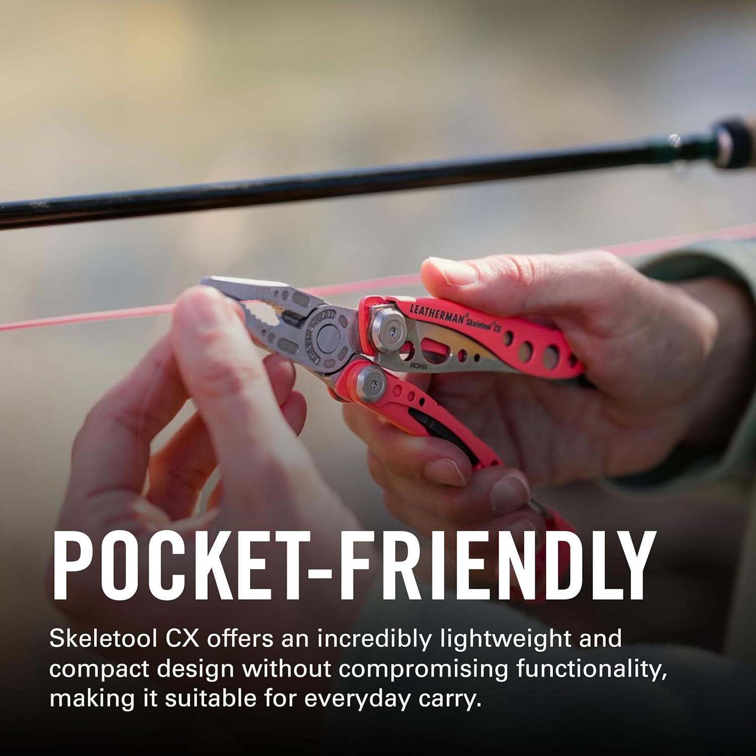 Leatherman, Skeletool CX, 7-in-1 Lightweight, Minimalist Multi-Tool for Everyday Carry, Home, Garden & Outdoors, Guava