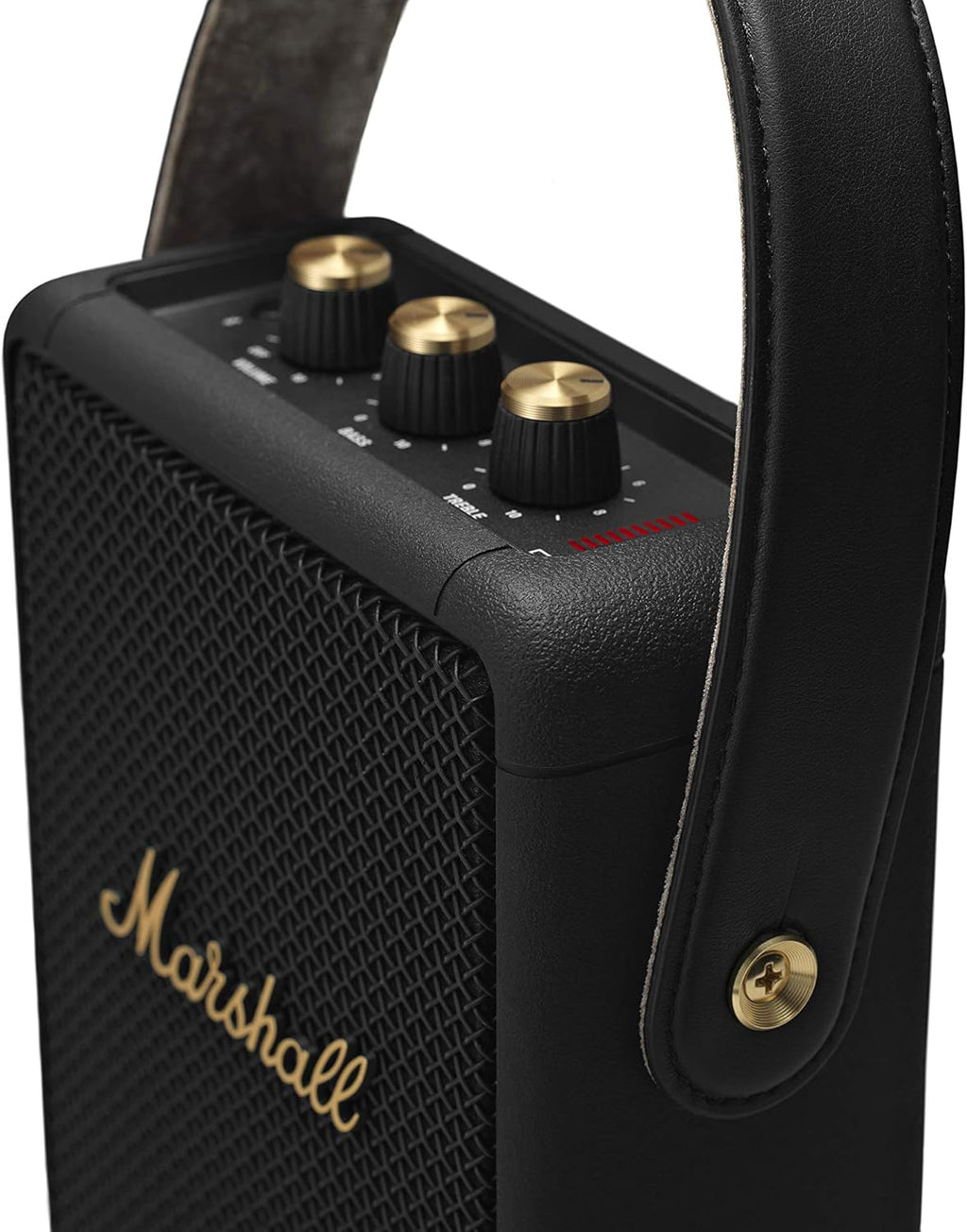 Marshall Stockwell II Portable Bluetooth Speaker  Black and Brass