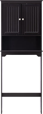 Spirich Over The Toilet Cabinet for Bathroom Storage, Above Toilet Storage Cabinet with Doors and Adjustable Shelves, Espresso