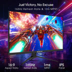 Sceptre New 27-Inch Gaming Monitor  FHD 1080p  Up to 180Hz  1ms  DisplayPort  HDMI x3  FreeSync  FPS/RTS  100% sRGB  Built-in Speakers  Machine Black (E275B-FPT165 Series  2026)