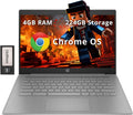 HP Chromebook 14" HD Laptop for Business & Students  Intel Celeron N4120  4GB LPDDR4  224GB Storage(64GB eMMC+160GB Docking Station)  UHD Graphics  Webcam  Long Battery Life  Chrome OS  Modern Gray