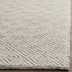 SAFAVIEH Natura Collection Area Rug - 9' x 12', Ivory & Light Grey, Handmade Wool, Ideal for High Traffic Areas in Living Room, Bedroom (NAT503A)