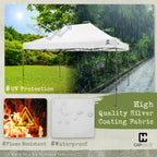 CAPHAUS 10ft x 20ft Commercial Grad Pop Up Outdoor Canopy Easy Up Tent, Heavy-Duty, Instant Folding Shelter with Wheeled Carry Bag and Weight Bags, Portable for Camping, Patio, Parties, White