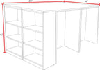 Regency Legacy Stand Up 2 Desk/Storage Cabinet/Lateral File Quad with Bookcase End- Cherry