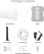 Cell Phone Booster for Home Up to 3,000 sq ft, Cell Booster Data for Band 4/12/17/13/5/25/2, Cell Signal Booster for All U.S. Carriers Verizon, AT&T, T-Mobile-5G 4G LTE 3G FCC Approved