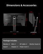 KTC 27M1 27 Inch Gaming Monitor  1440P Monitor with Speakers Built in  210Hz Monitors with Shielding Hood  Fast IPS  Adaptive Sync  130%sRGB  1MS(MPRT)  VESA Mount  Tilt/Swivel/Pivot/Height Adjustment