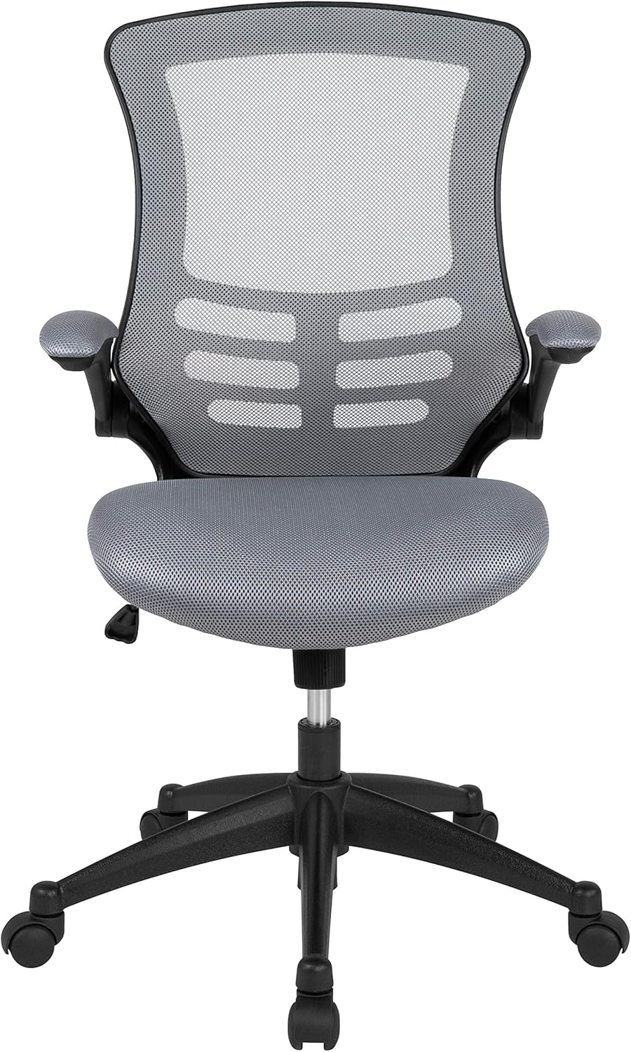 Flash Furniture Kelista Office Chair, Ergonomic, Mid-Back, Dark Gray Mesh with Swivel