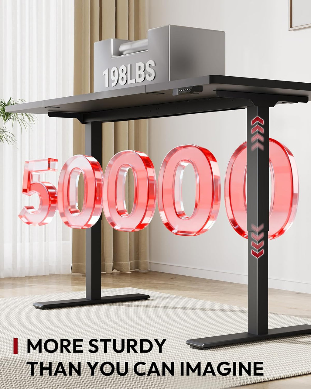 SANODESK Dual Motor Electric Standing Desk 79 x 32 Inches, Height Adjustable Sit Stand Desk with Large Splice Board for Home Office, Computer Workstation, Study & Gaming, Black Frame/Black Top