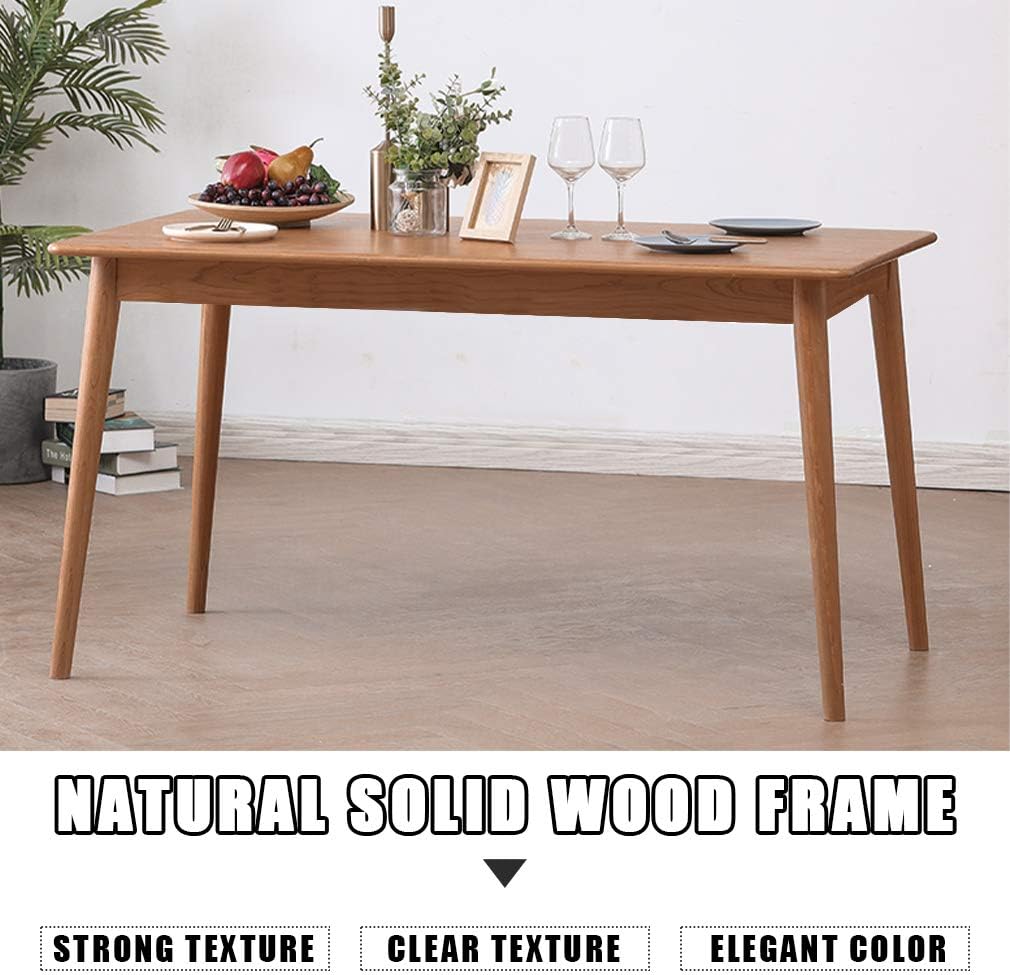 47" Dining Table Kitchen Table Dining Room Table Small Kitchen Table for Small Spaces Table Modern Home Furniture Dinner Table Rectangular (Natural)