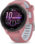Garmin Forerunner 265S Running Smartwatch  Colorful AMOLED Display  Training Metrics and Recovery Insights  Light Pink and Powder Gray (Renewed)