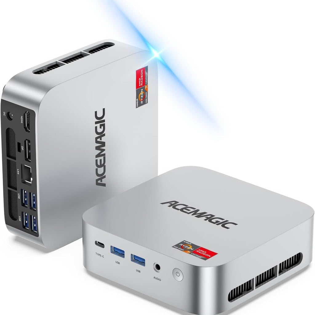 ACEMAGIC Mini PC Gaming AMD Ryzen 7 7735HS 11 Pro (Up to 4.75GHz) 24GB RAM 1TB SSD  Radeon Triple 4K Display Mini Computers Desktop Micro Small Pc for Gaming/Office 3.2Type-C/LAN 2.5G/BT5.2/WiFi 6