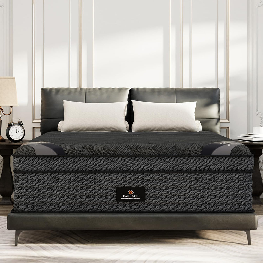 Queen Size Mattress, 14 Inch Deluxe Hybrid Queen Mattress in a Box, Medium Firm Mattresses With Gel Memory Foam & Pocket Springs, Pressure Relief, Cooling, Extra Edge Support Upgraded Support