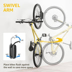 monTEK Swivel Bike Wall Mount, Bike Hangers for Garage, Space-Saving Vertical Bike Rack, Sturdy Bike Storage Rack Holds Up to 66lbs, Easy to Install, 4 Pack